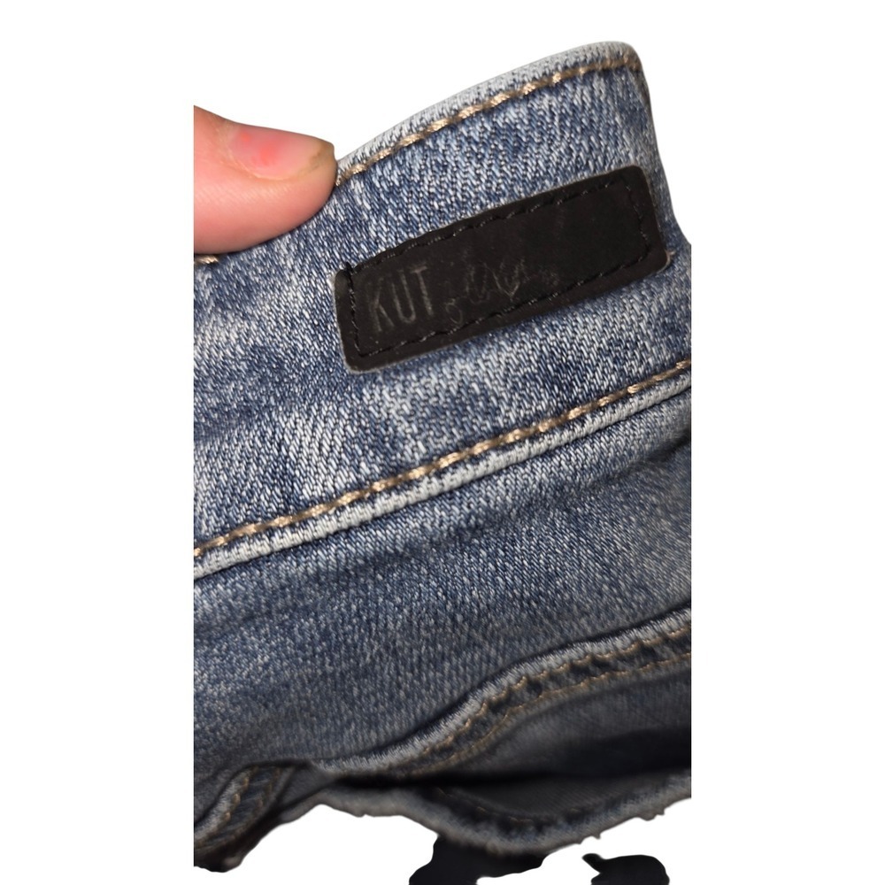KUT from the Kloth Women's Boyfriend Jeans‎ Blue Distressed Mid-Rise Size 8 - Picture 6 of 10